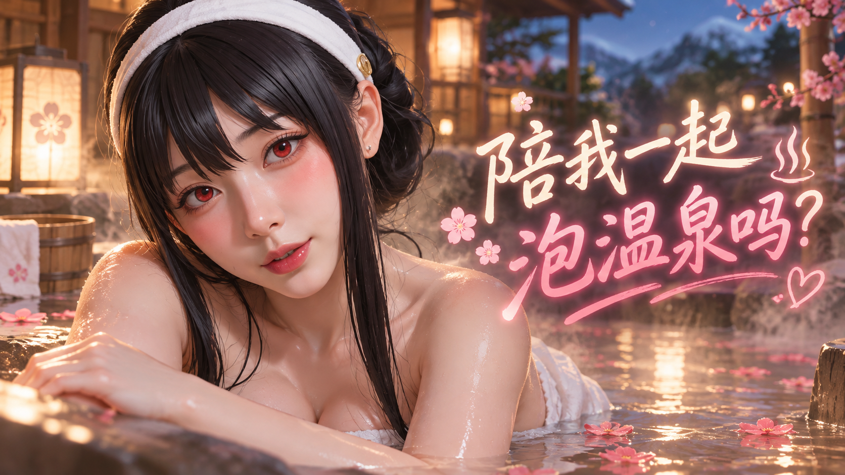 陪我一起泡温泉吗？
